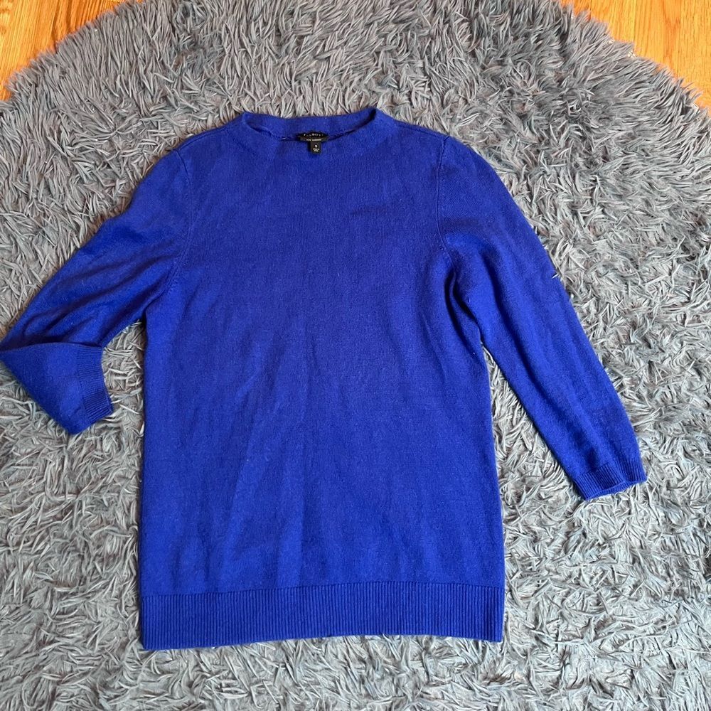 Talbots Royal Blue 100% Cashmere Sweater Size S